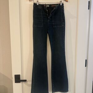 Pilcro Dark Blue Flare Jeans